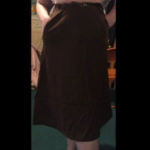 Vintage, Pleated, Koret Skirt with Pockets & Belt